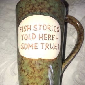 Burton + Burton mug fishing pottery coffee